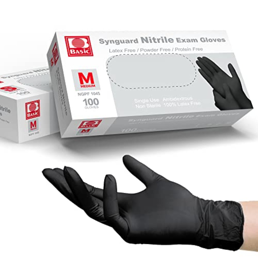 Exam Glove Nitrile - Medyczne czarne nitrylowe rękawice do badań