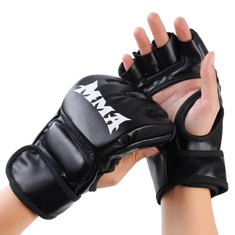 Motorcycle Glove Knuckle - Profesjonalne rękawice bokserskie treningowe, skórzane, z