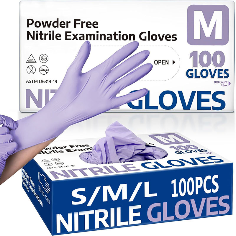 Nitrile Mechanic Glove - 10/20/50/100 SZTUK Fioletowych Jednorazowych Rękawic Nitrylowych,
