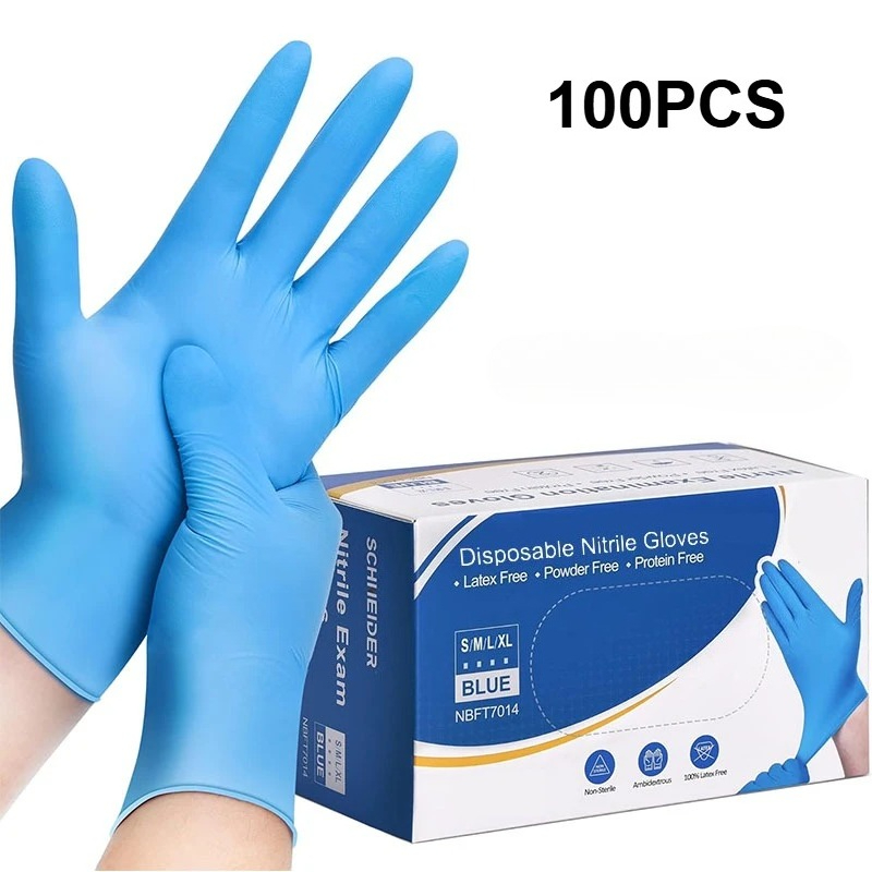 Nitrile Mechanic Glove - 100 SZTUK Niebieskich Nitrylowych Rękawic Jednorazowych