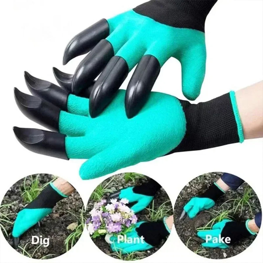 Gardening Glove Waterproof - 1 Para Rękawic Ogrodniczych z Pazurami