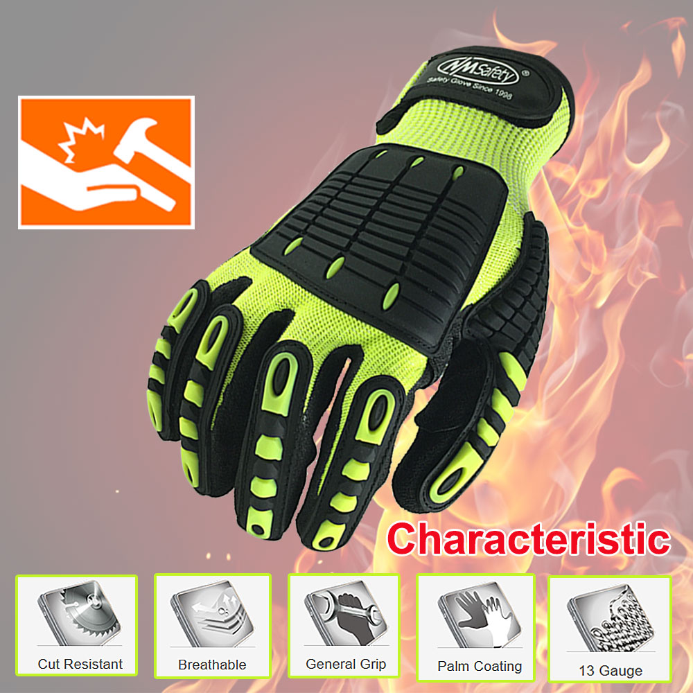 Work Glove Impact - NMSafety wysokiej jakości rękawiczki amortyzacja mechanika