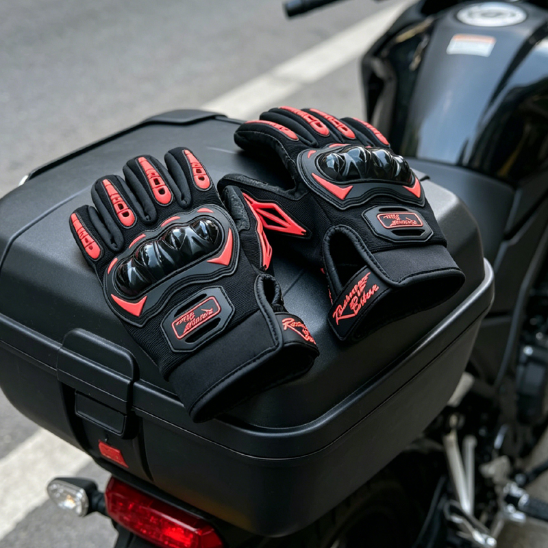 Motorcycle Glove Knuckle - Męskie rękawice motocyklowe letnie oddychające siateczkowe
