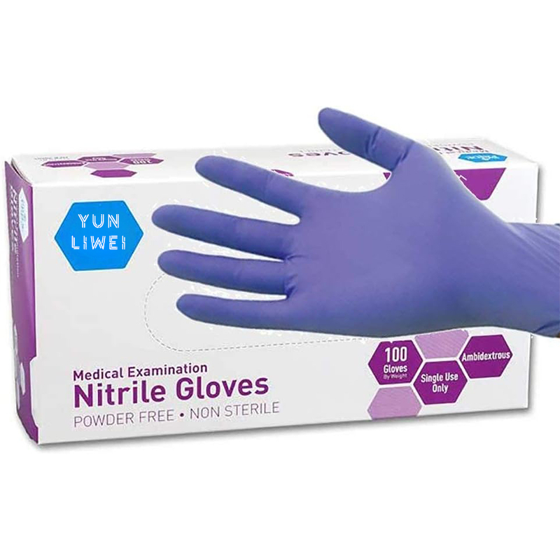 Exam Glove Nitrile - Miękkie, fioletowe rękawice nitrylowe jednorazowe, medyczne,