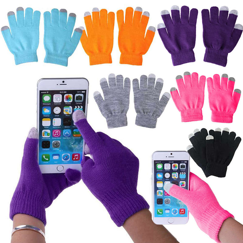 Touchscreen Glove Capacitive - Unisexowe zimowe ciepłe rękawiczki dziane z