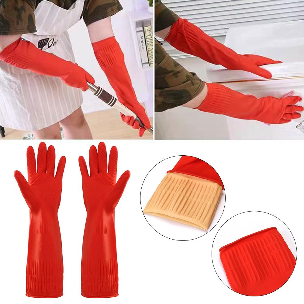 Dish Glove Rubber - 1 para wytrzymałej rękawice gumowe z