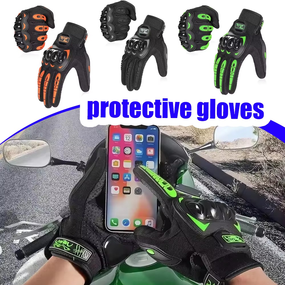 Motorcycle Glove Knuckle - Rękawice motocyklowe letnie oddychające z twardymi