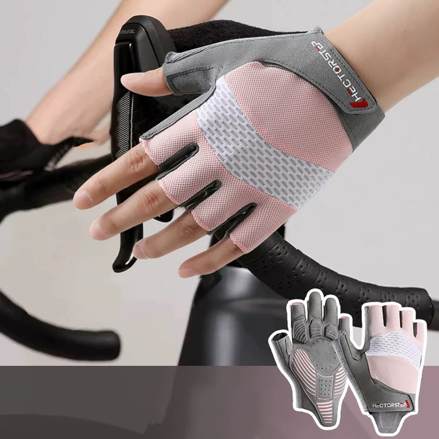Workout Glove Gym - Rękawice rowerowe sportowe: Półpalcowe rękawice rowerowe