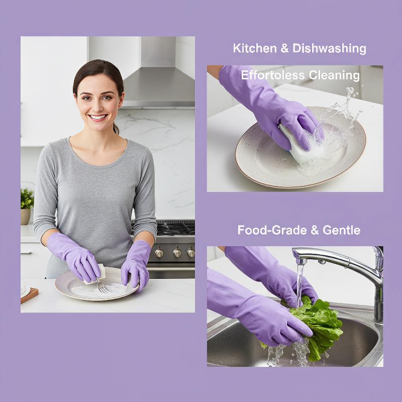 Dish Glove Rubber - 1 Para Lateksowych Rękawic do Mycia