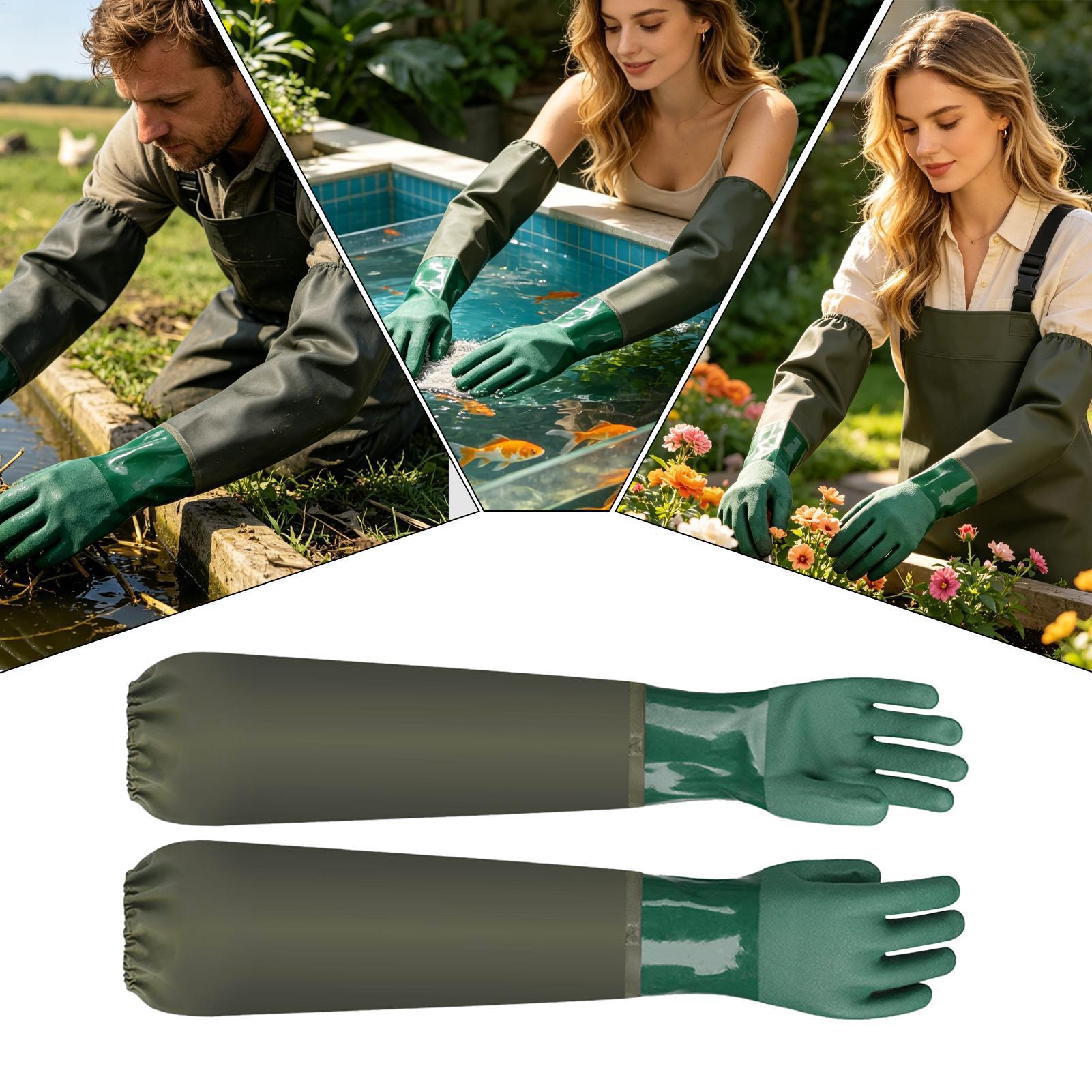 Rubber Glove Cleaning - Wodoodporne gumowe rękawice, trwałe, wytrzymałe, długie