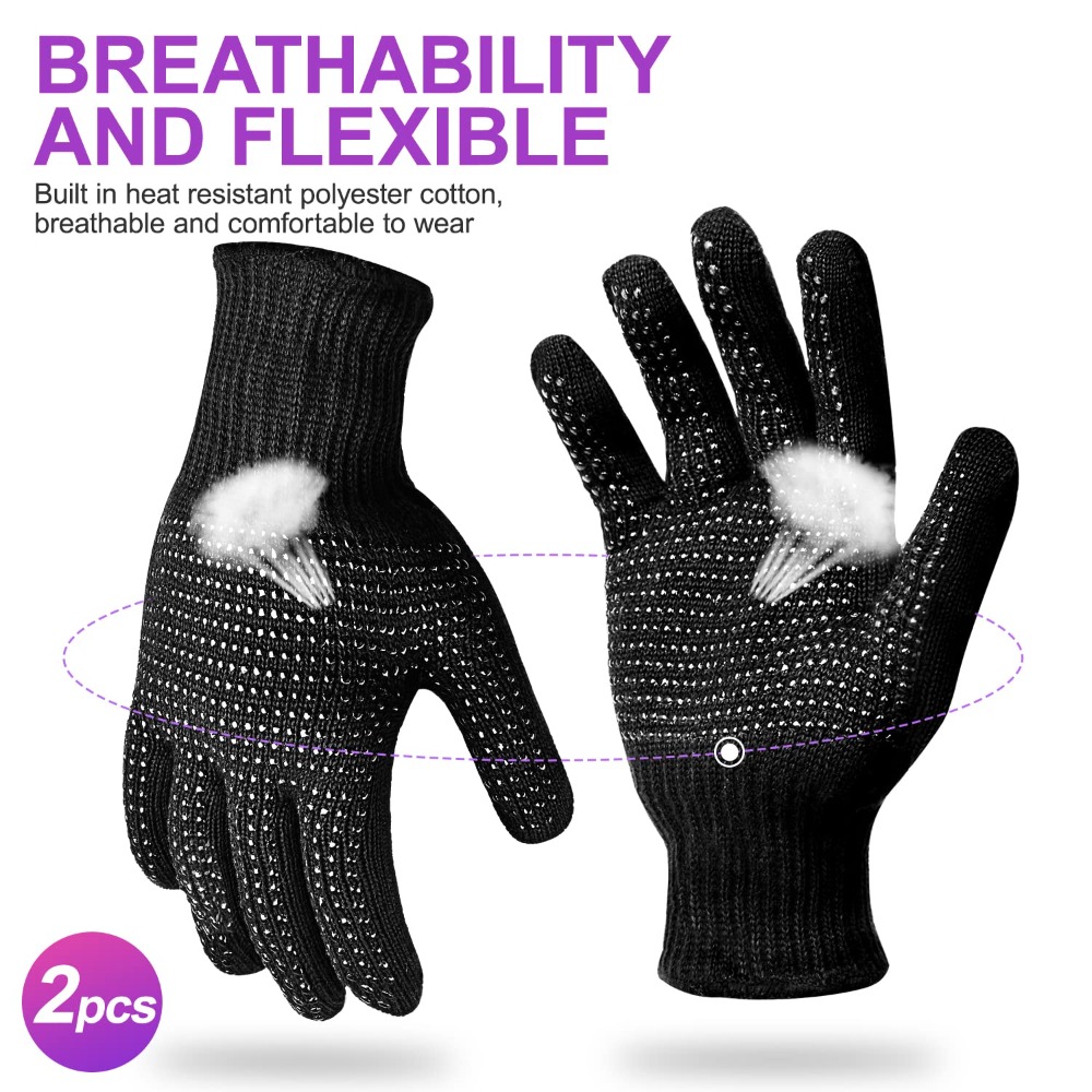 Heat Resistant Glove - Rękawice termoizolacyjne z silikonowymi wypustkami, profesjonalne