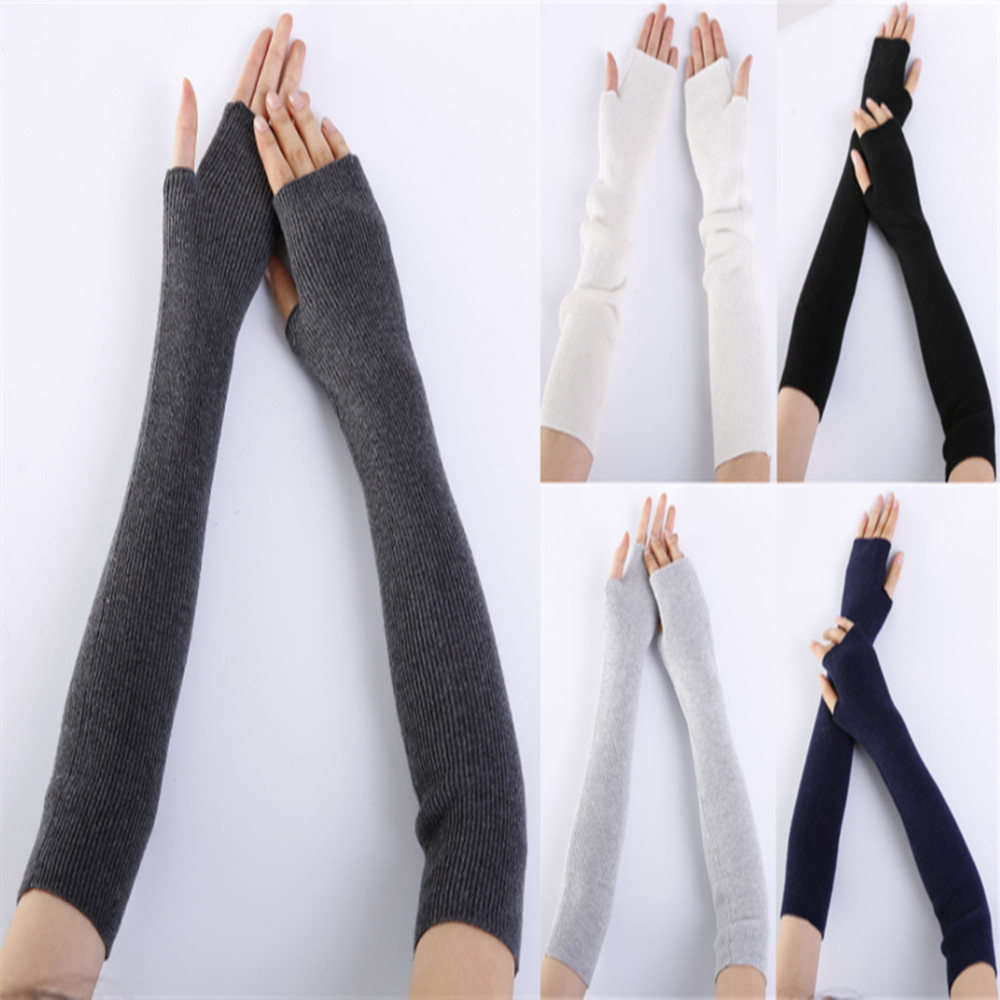 Fingerless Glove Knit - Uniseksowe męskie damskie rękawiczki bez palców