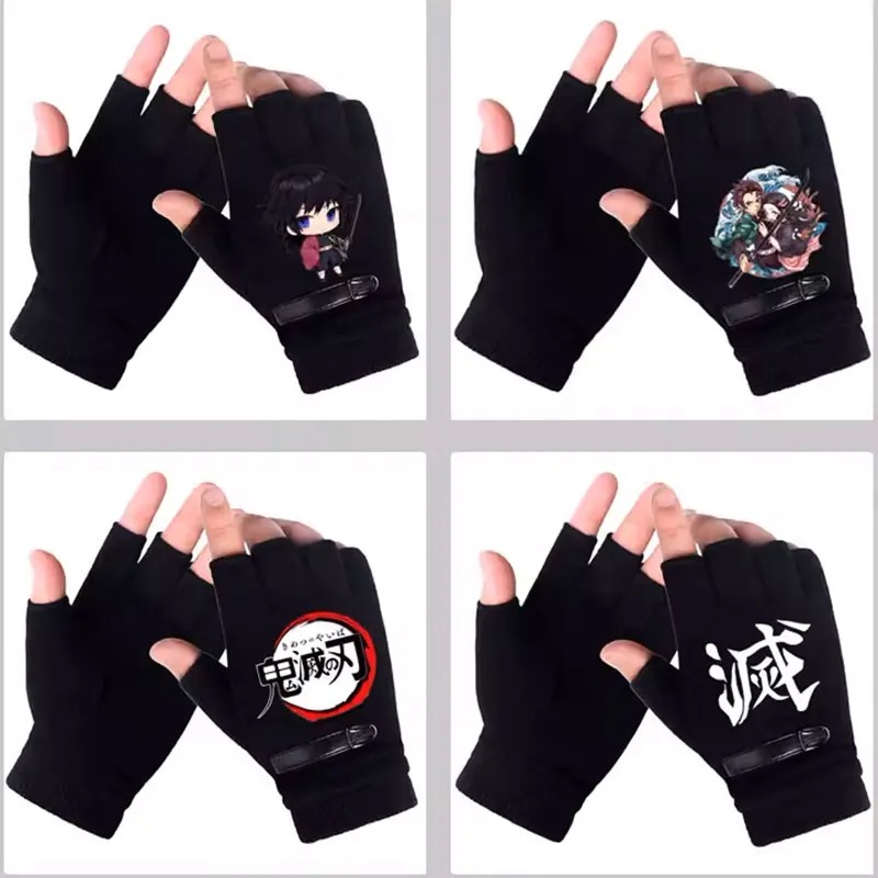 Fingerless Glove Knit - Rękawiczki Anime Demon Slayer Studenckie Bez
