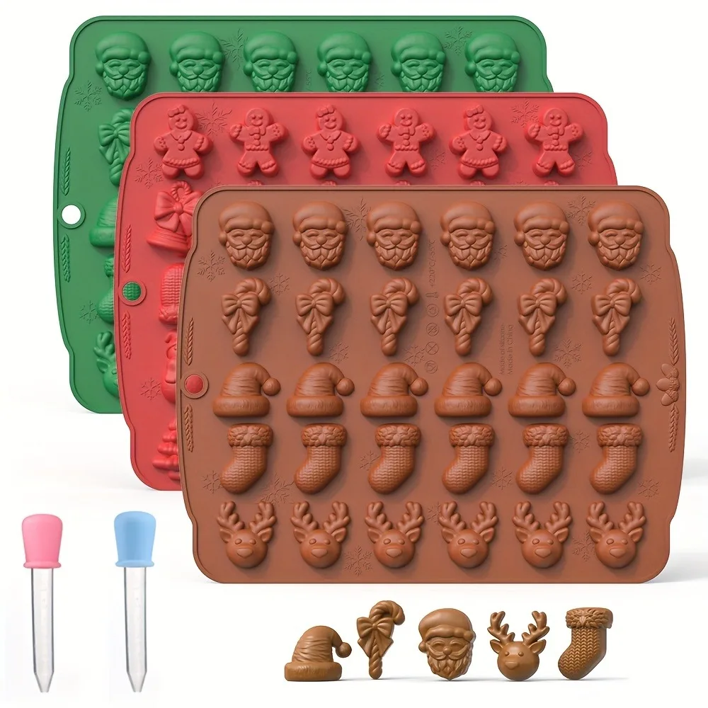 Oven Mitt Silicone - Świąteczna silikonowa forma do czekolady Gingerbread