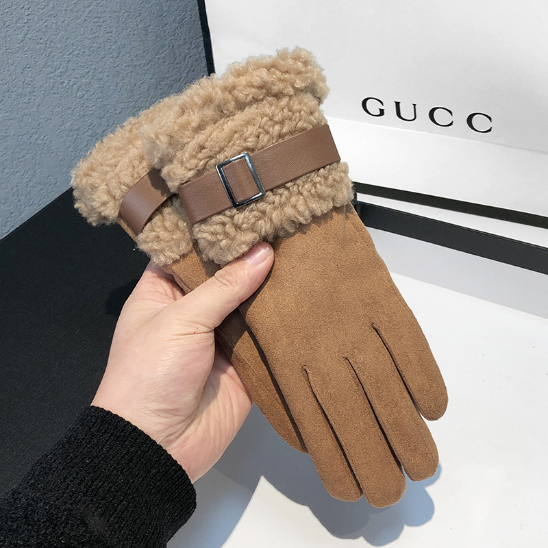 Wool Glove Lined - Damskie rękawiczki zimowe, ocieplane, z grubym