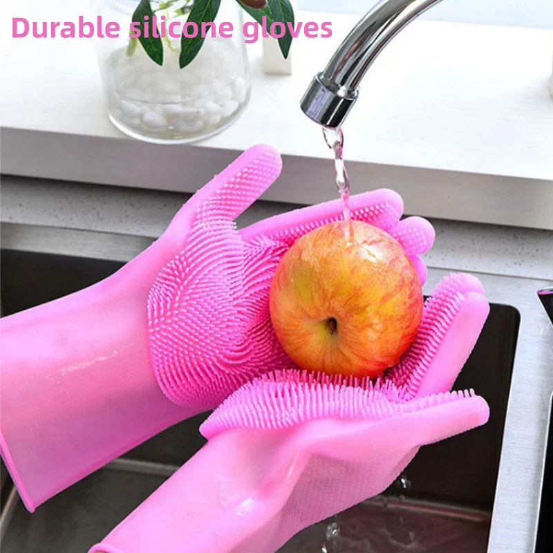 Dish Glove Rubber - Gumowe rękawice domowe antypoślizgowe do czyszczenia
