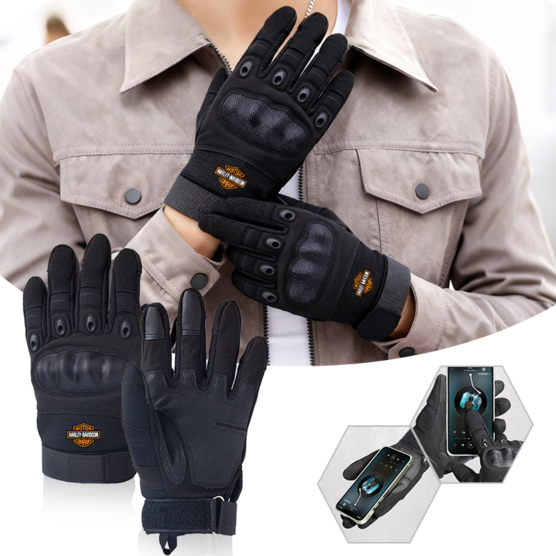 Leather Driving Glove - Rękawice motocyklowe z prawdziwej skóry, z