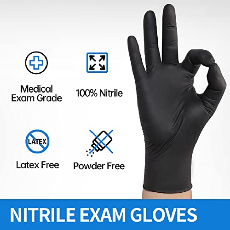 Medyczne czarne nitrylowe ręka – Exam Glove Nitrile recenzja i cena