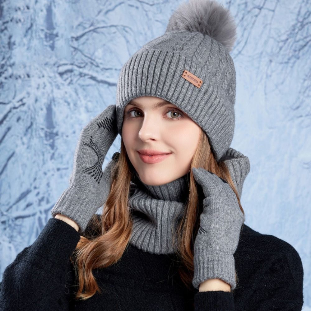 3-częściowy zestaw: czapka, sz – Wool Glove Lined recenzja i cena