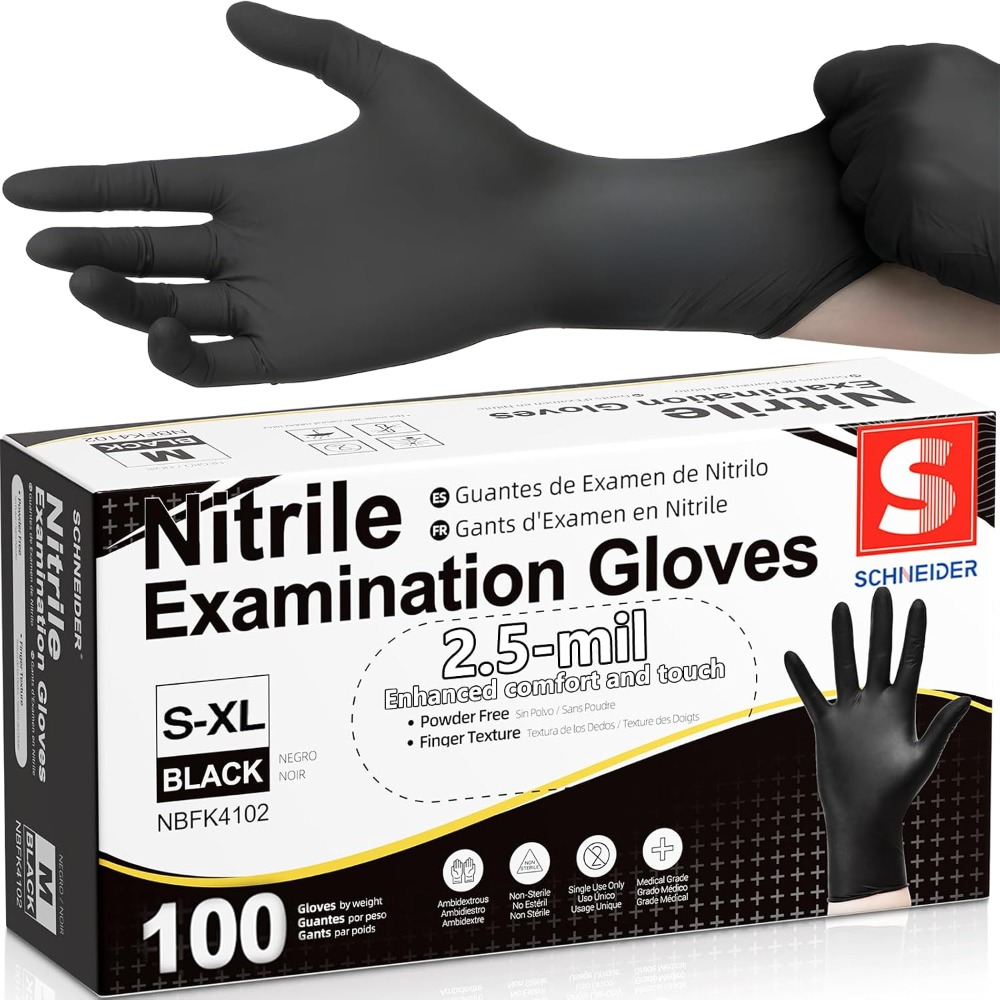 Jednorazowe czarne rękawice ni – Exam Glove Nitrile recenzja i cena