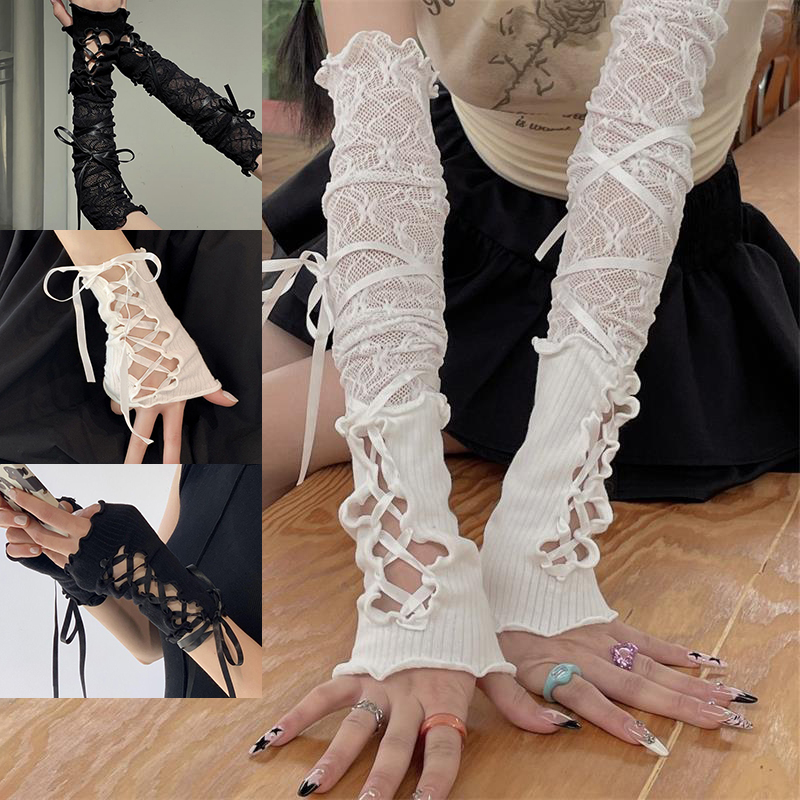Damskie koronkowe rękawki bez  – Fingerless Glove Knit recenzja i cena