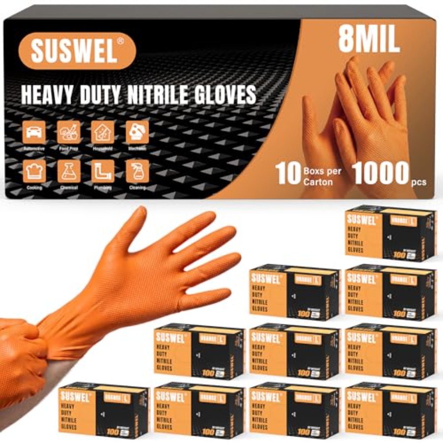Rękawice nitrylowe pomarańczow – Nitrile Mechanic Glove recenzja i cena