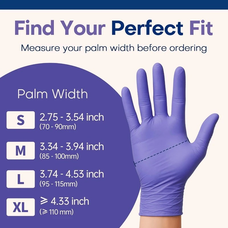 Miękkie, fioletowe rękawice ni – Exam Glove Nitrile recenzja i cena