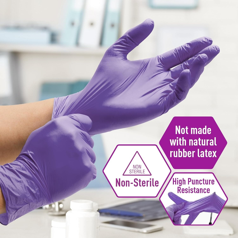 Miękkie, fioletowe rękawice ni – Exam Glove Nitrile recenzja i cena