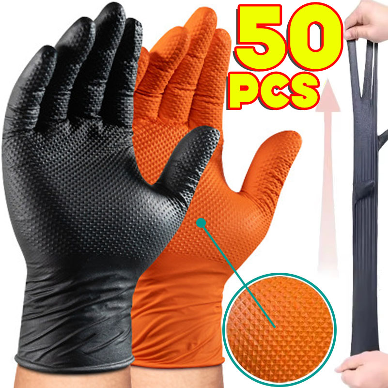 Wytrzymałe pomarańczowe rękawi – Nitrile Mechanic Glove recenzja i cena
