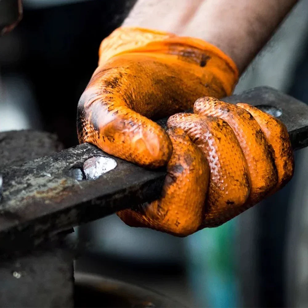 Wytrzymałe pomarańczowe rękawi – Nitrile Mechanic Glove recenzja i cena