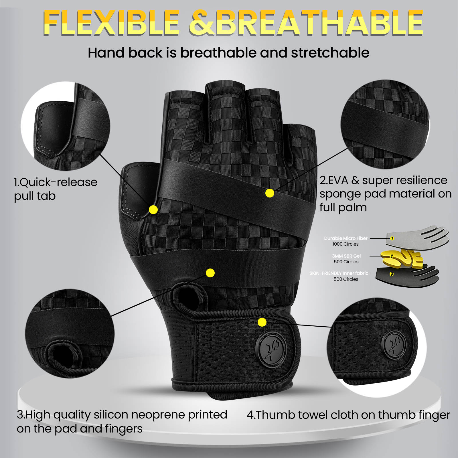 Rękawice gimnastyczne męskie,  – Workout Glove Gym recenzja i cena