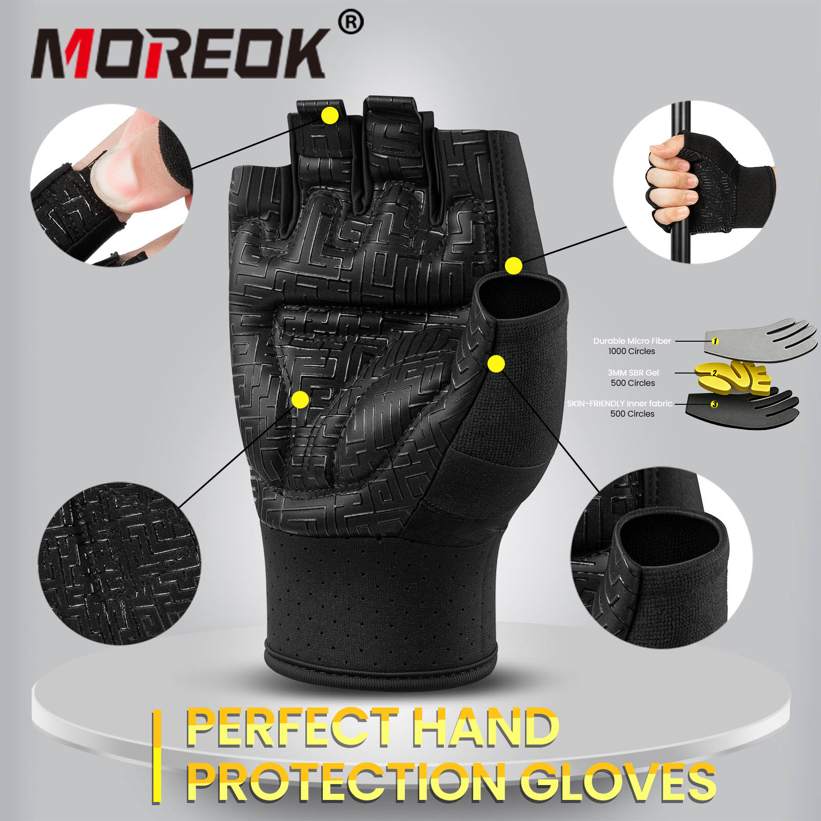 Rękawice gimnastyczne męskie,  – Workout Glove Gym recenzja i cena