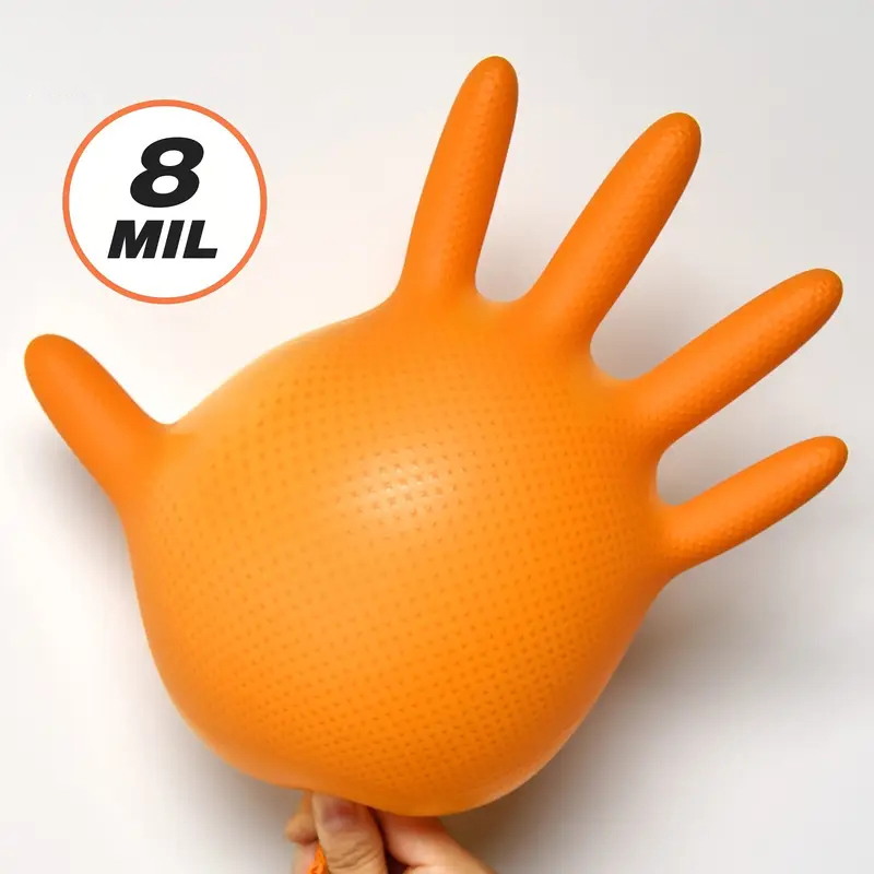 Wytrzymałe pomarańczowe rękawi – Nitrile Mechanic Glove recenzja i cena