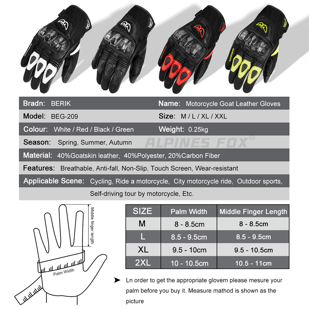 Rękawice BERIK ze skóry koziej – Cycling Glove Padded recenzja i cena