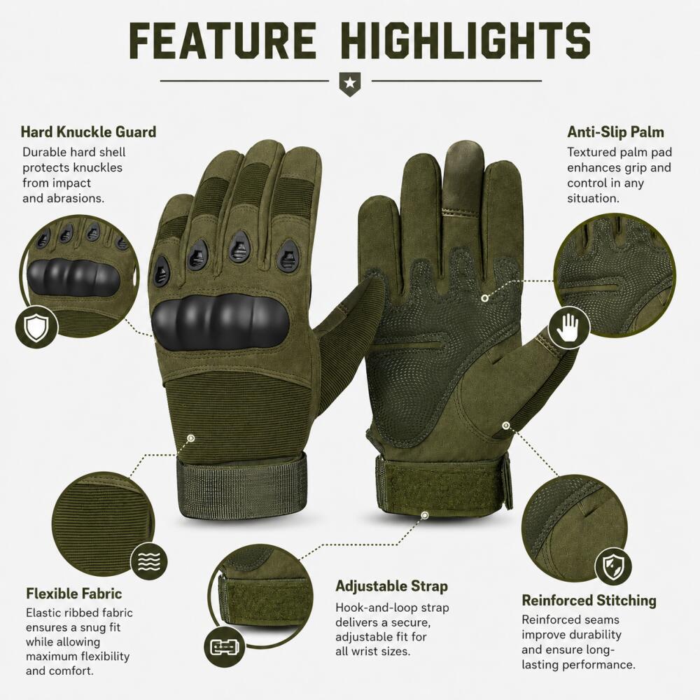 Rękawice taktyczne zakrywające – Motorcycle Glove Knuckle recenzja i cena