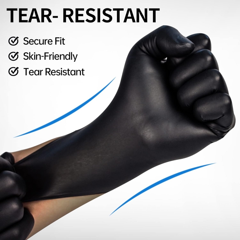 100 SZTUK Czarne Rękawice Nitr – Latex Disposable Glove recenzja i cena