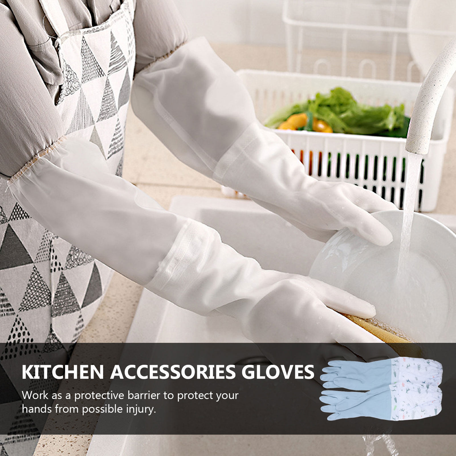 2 pary rękawic do czyszczenia, – Dish Glove Rubber recenzja i cena