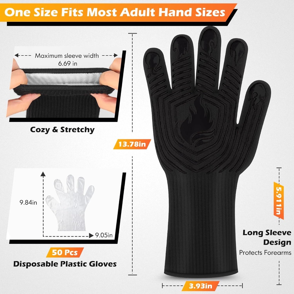 Rękawice do grillowania, 1472  – Oven Mitt Silicone recenzja i cena